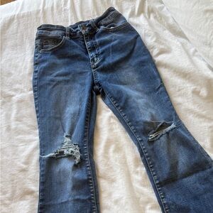 Distressed Blue Jeans